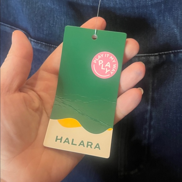 New Halara Play It My Way Stretchy Pull On Leggings Denim Look Size Medium NWT - Picture 9 of 10